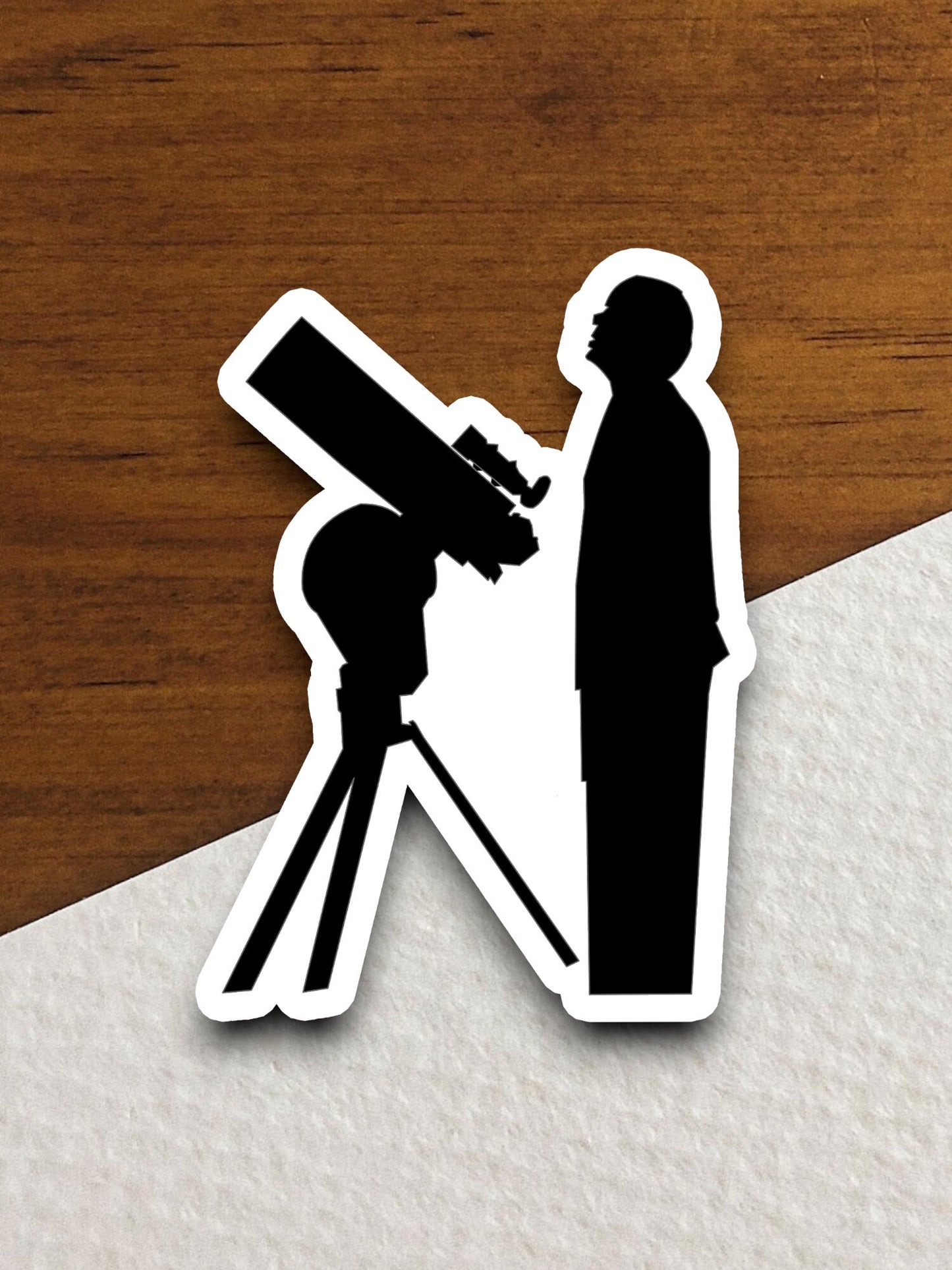 Astronomer with Telescope sticker, Teacher Sticker, Education Sticker, School Sticker, Cute Sticker, Room Decor