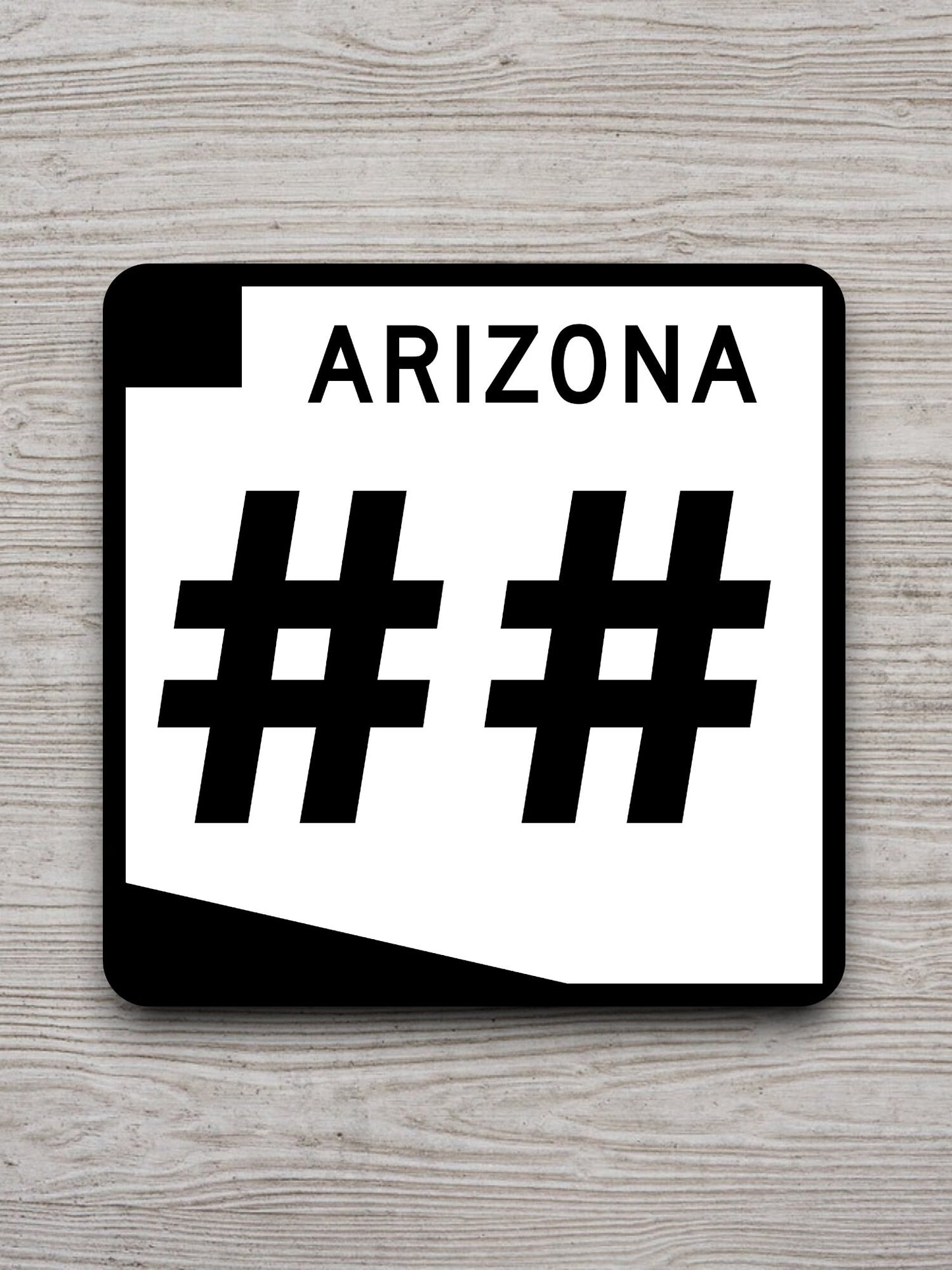 Custom Arizona State Route road sign sticker, road trip sticker, highway sign, room decor, travel sticker