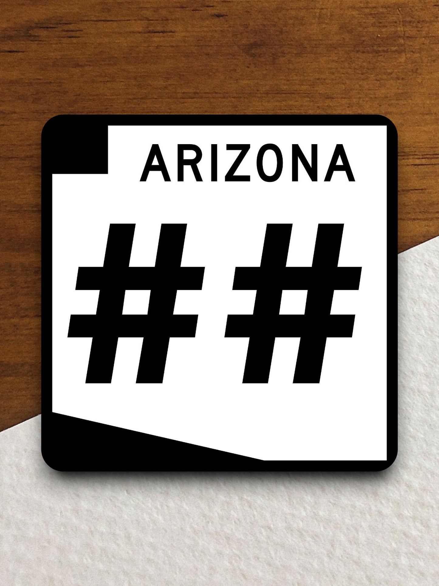 Custom Arizona State Route road sign sticker, road trip sticker, highway sign, room decor, travel sticker