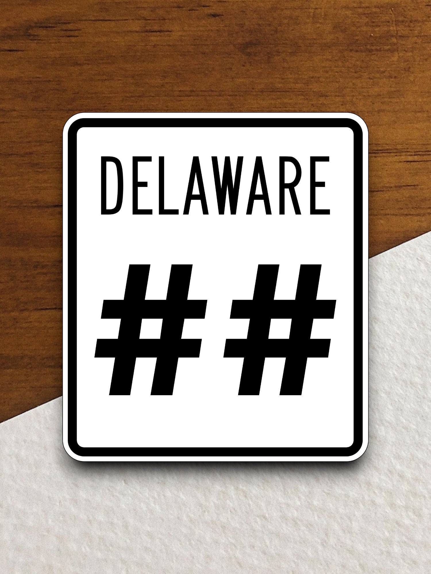 Custom Delaware State Route road sign sticker, road trip sticker, highway sign, room decor, travel sticker