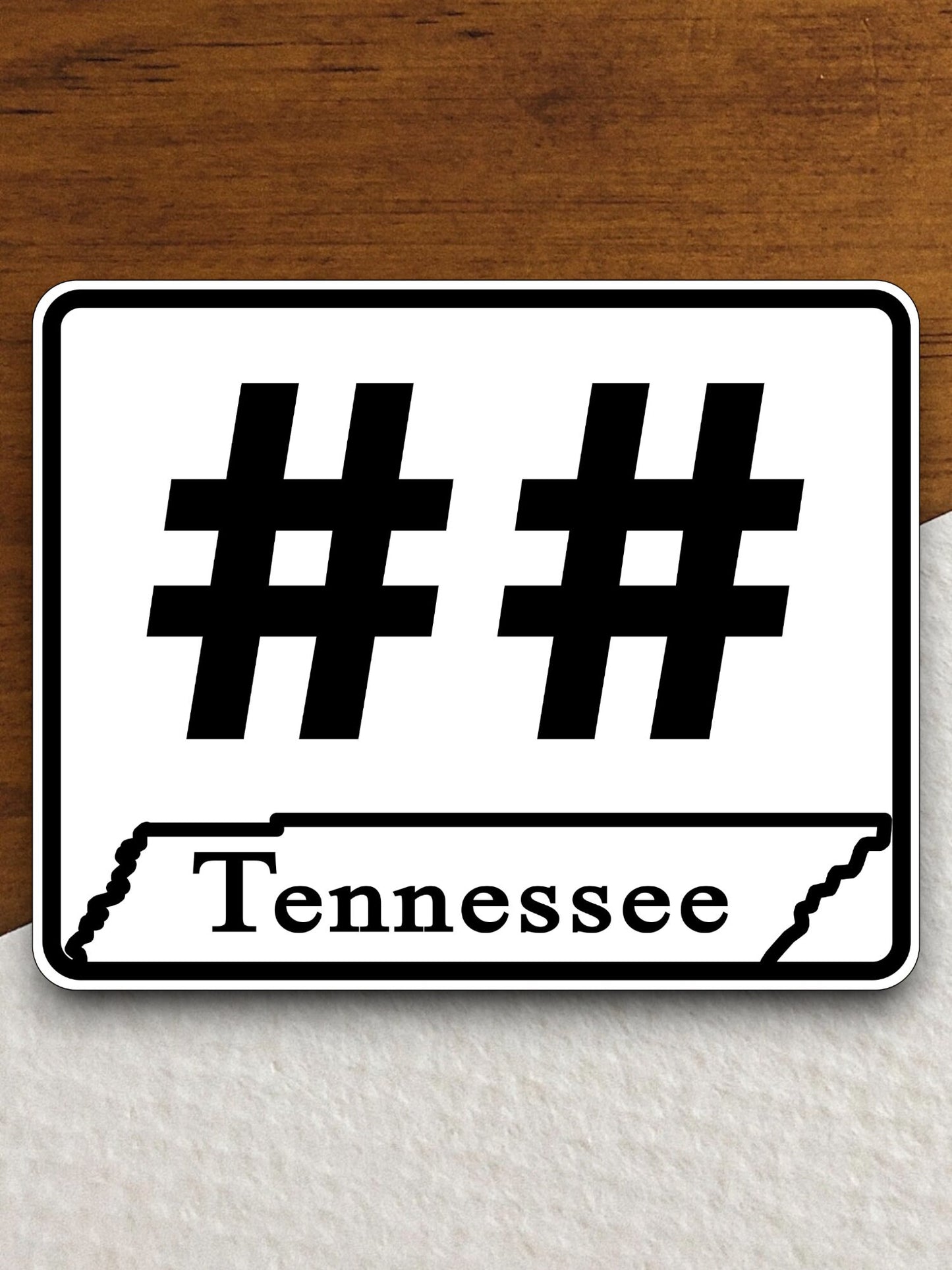 Custom Tennessee State Route road sign sticker, road trip sticker, highway sign, room decor, travel sticker