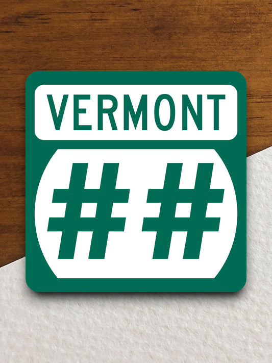 Custom Vermont State Route road sign sticker, road trip sticker, highway sign, room decor, travel sticker