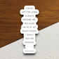 I Have Set the Lord Always Before Me sticker, Religious Sticker, Faith Sticker, Worship Sticker, Christian Sticker, Scripture Sticker