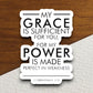 My Grace is Sufficient for You sticker, Religious Sticker, Faith Sticker, Worship Sticker, Christian Sticker, Scripture Sticker, Room Décor