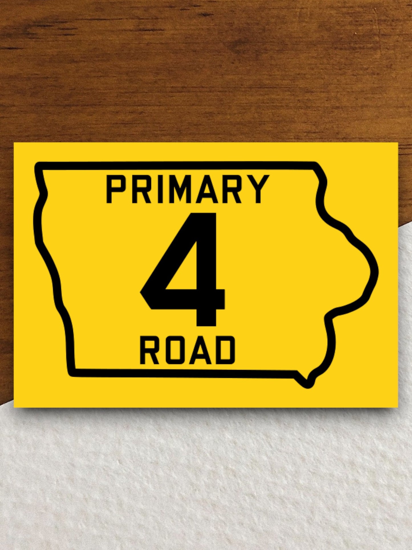 Iowa Primary 4 road sign sticker, road trip sticker, highway sign, room decor, travel sticker