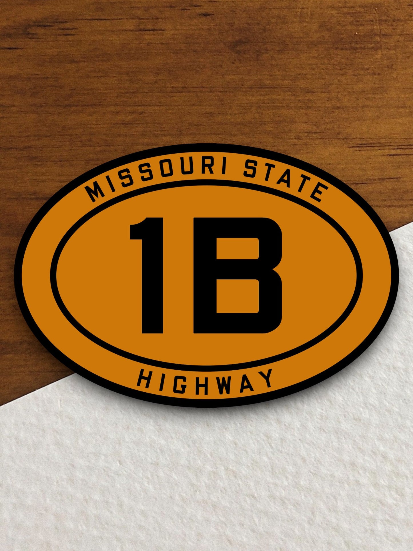 Missouri State Highway 1B road sign sticker, road trip sticker, highway sign, room decor, travel sticker