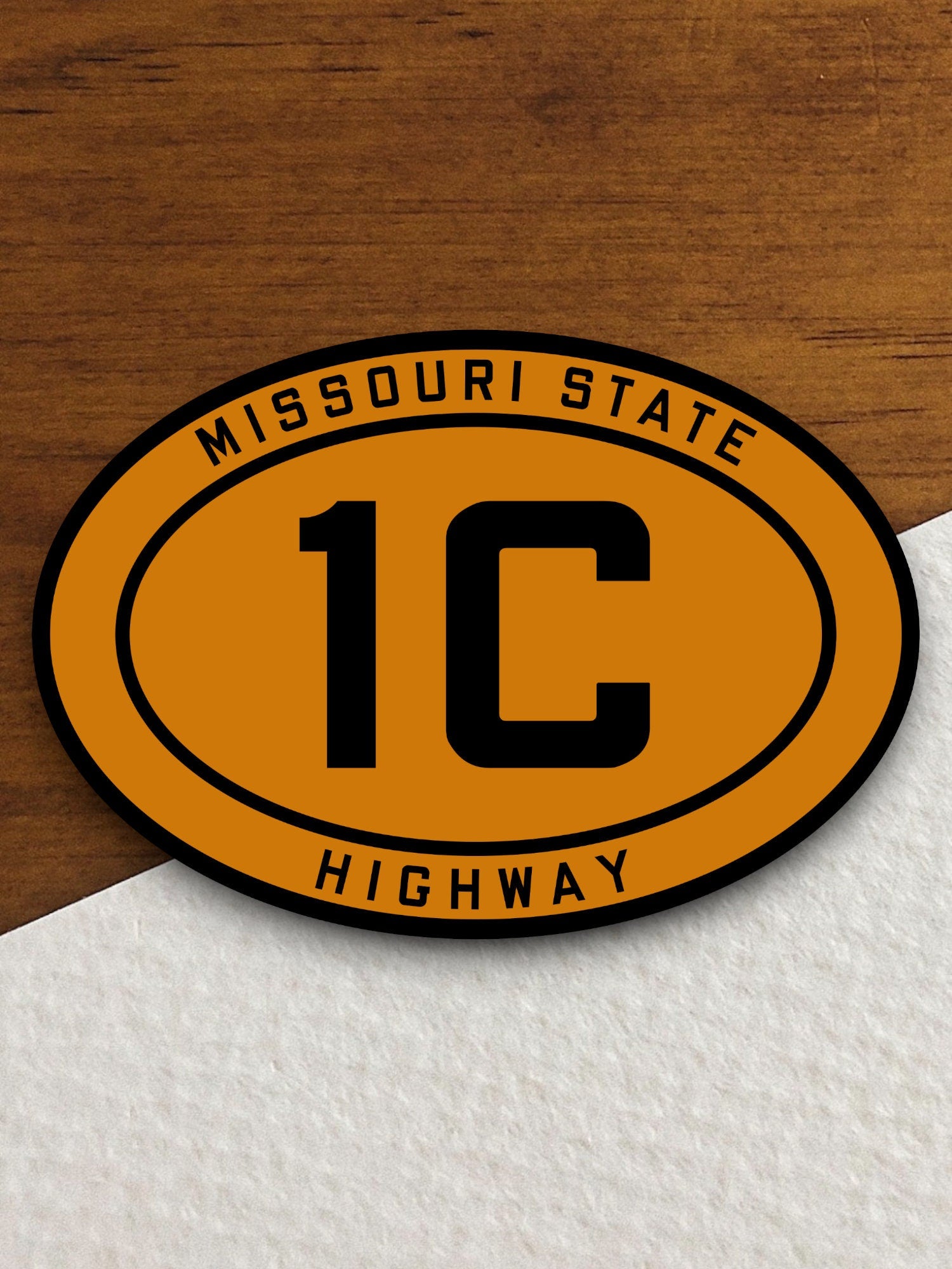 Missouri State Highway 1C road sign sticker, road trip sticker, highway sign, room decor, travel sticker