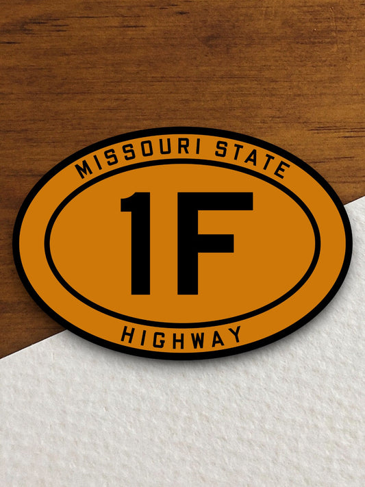 Missouri State Highway 1F road sign sticker, road trip sticker, highway sign, room decor, travel sticker