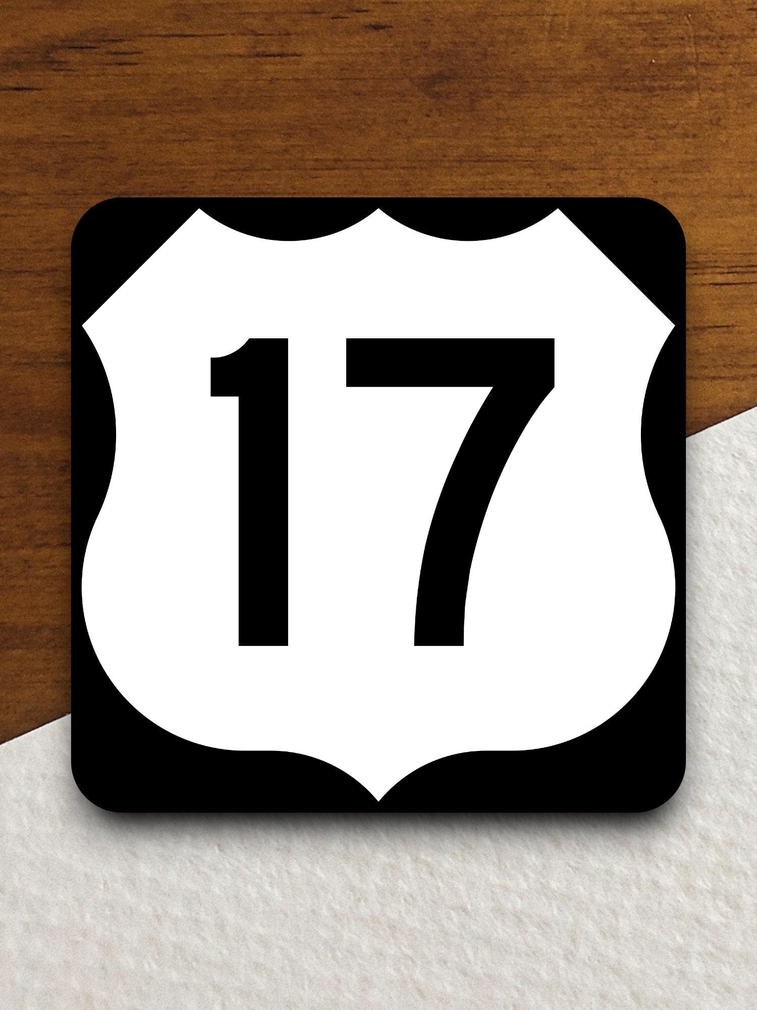 United States route 17 road sign sticker, road trip sticker, highway sign, room decor, travel sticker