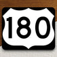 United States route 180 road sign sticker, road trip sticker, highway sign, room decor, travel sticker