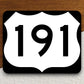 United States route 191 road sign sticker, road trip sticker, highway sign, room decor, travel sticker