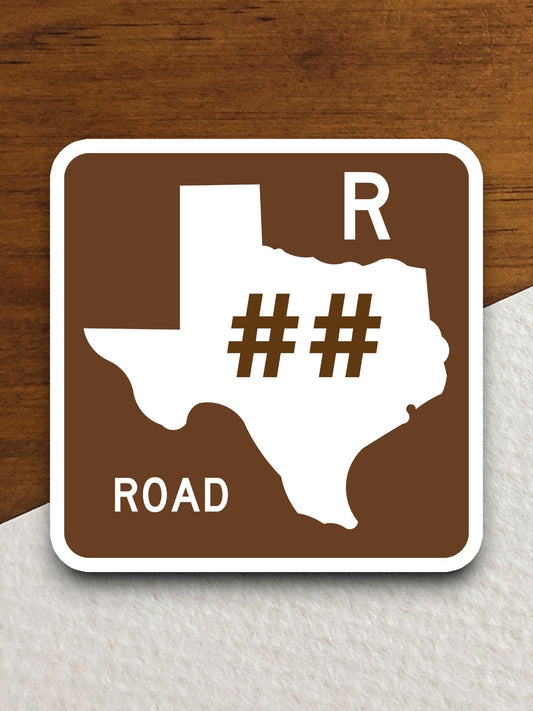 Custom Texas Recreational Road Sticker, road trip sticker, highway sign, room decor, travel sticker