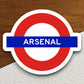 Arsenal station sticker, the Tube, the Underground, London England tunnel souvenir sticker, road sign travel gift, rapid transit, Room Décor