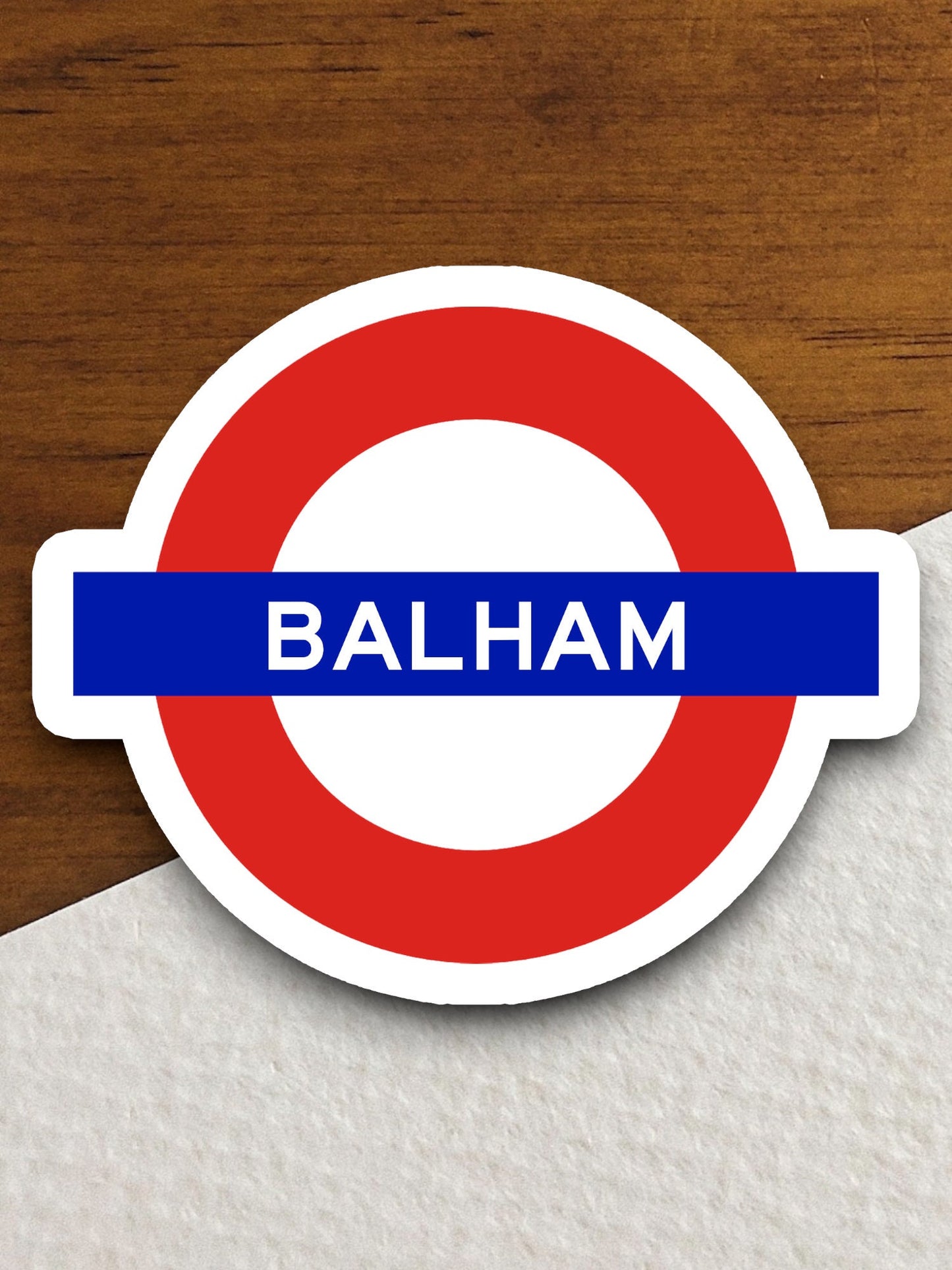 Balham station sticker, the Underground Tube in London England, London tunnel souvenir sticker, road sign travel gift, Room Décor