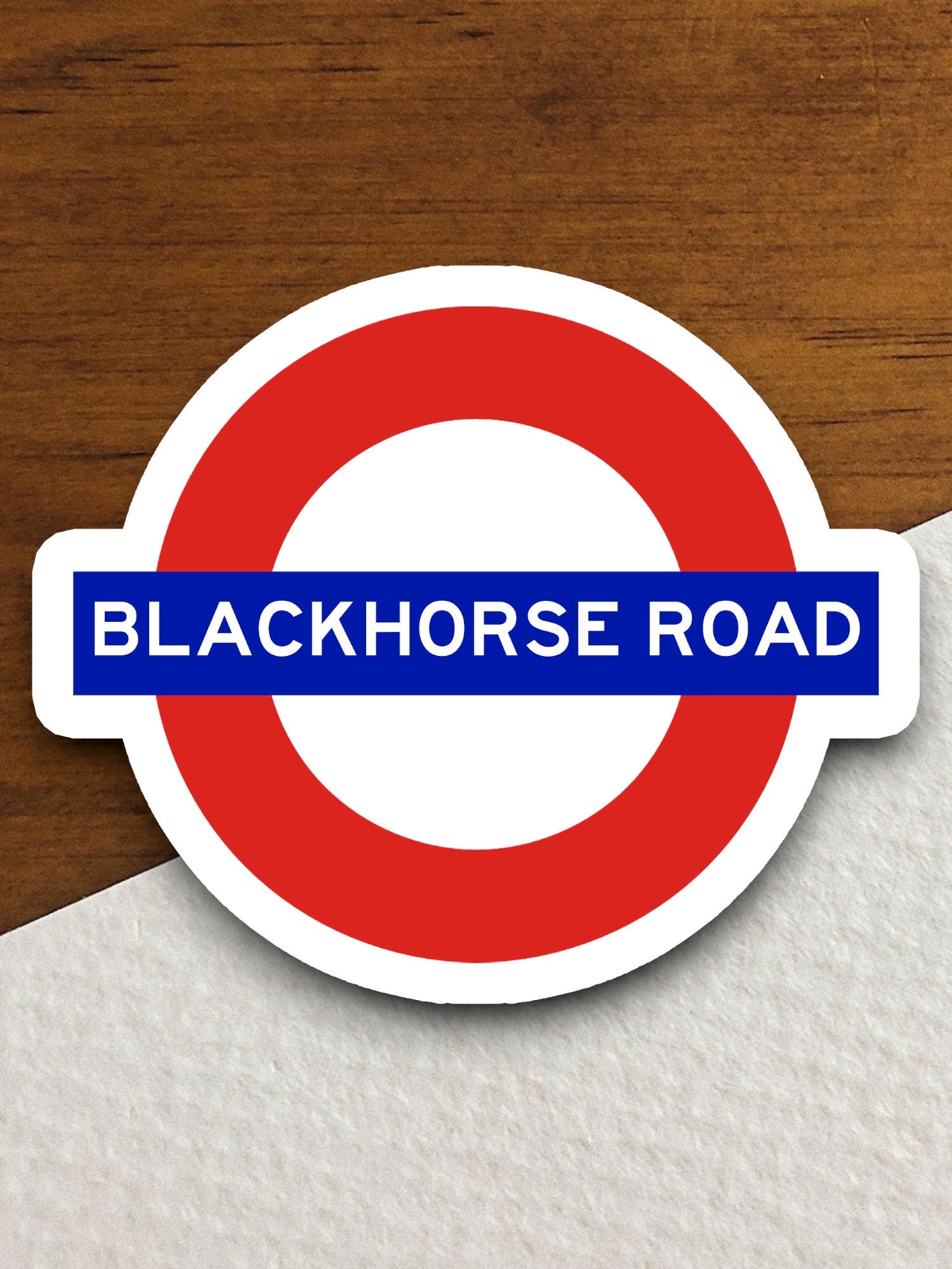 Blackhorse Road station sticker, the Underground Tube in London England, London tunnel souvenir sticker, road sign travel gift, Room Décor