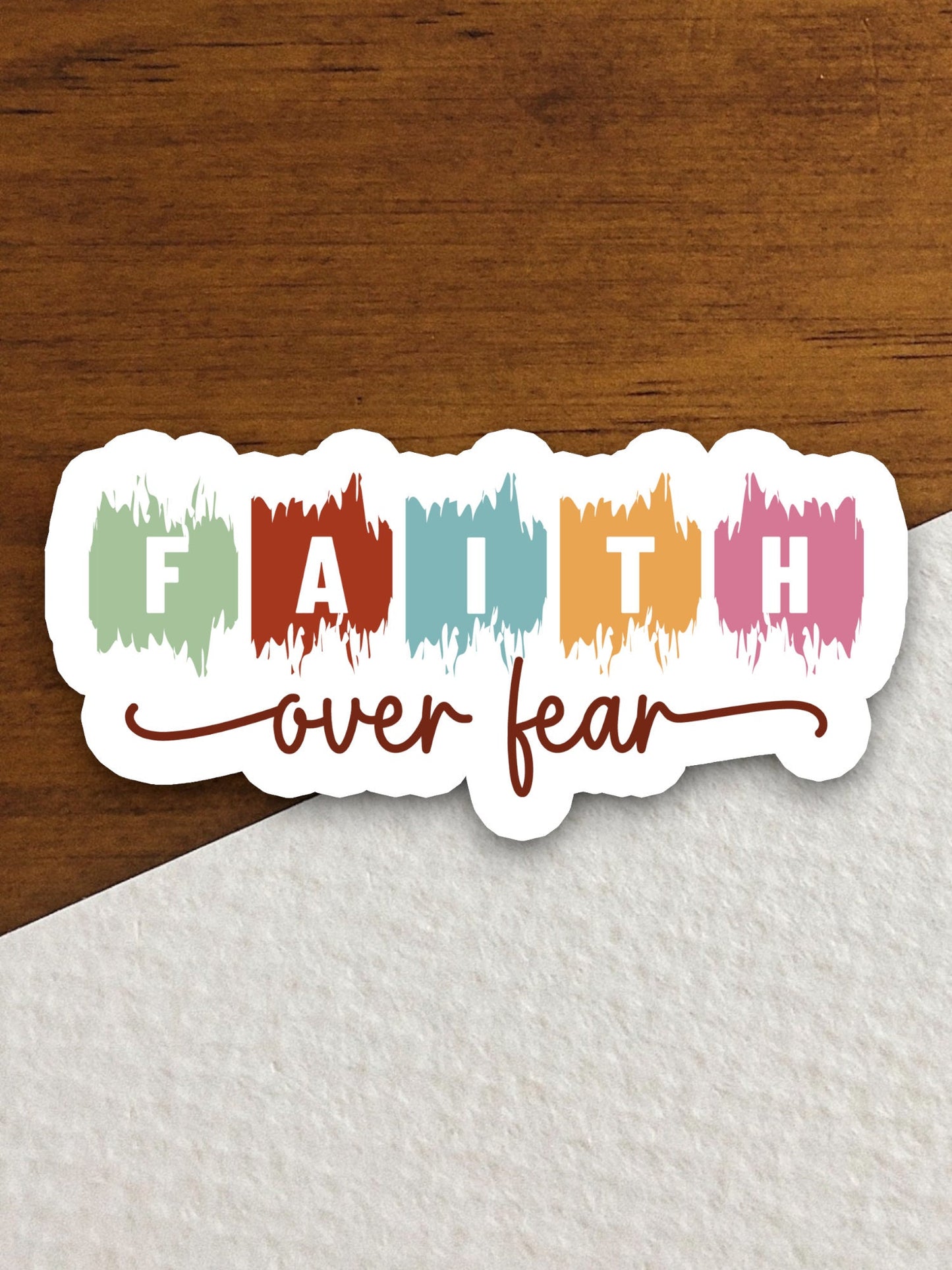 Faith Over Fear sticker, Religious Sticker, Faith Sticker, Worship Sticker, Christian Sticker, Scripture Sticker, Room Décor