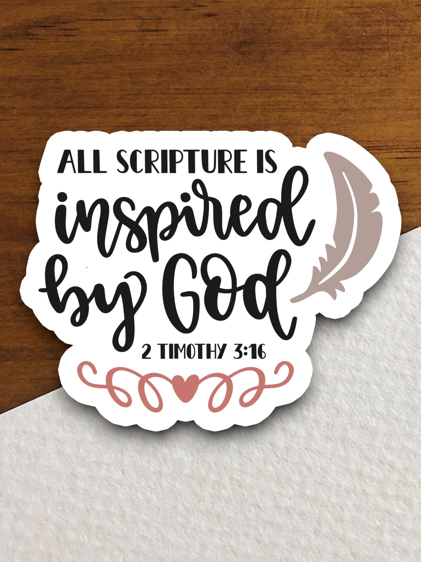 Inspired by God Scripture sticker, Religious Sticker, Faith Sticker, Worship Sticker, Christian Sticker, Scripture Sticker, Room Décor