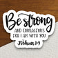 Be Strong and Courageous for I am with you sticker, strong sticker, Religious Sticker, Faith Sticker, Worship Sticker, Christian Sticker