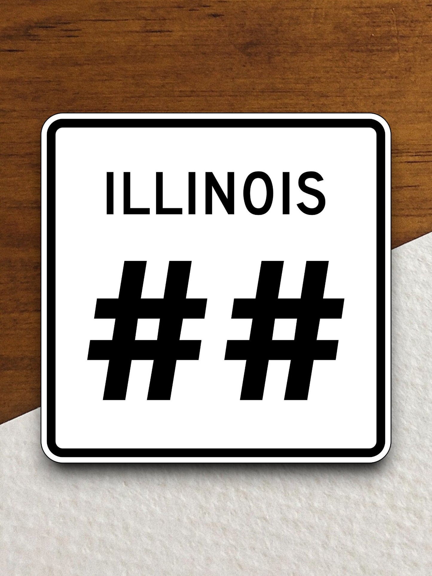 Custom Illinois State Route road sign sticker, road trip sticker, highway sign, room decor, travel sticker