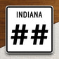 Custom Indiana State Route road sign sticker, road trip sticker, highway sign, room decor, travel sticker