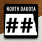 Custom North Dakota State Route road sign sticker, road trip sticker, highway sign, room decor, travel sticker