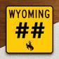 Custom Wyoming State Route road sign sticker, road trip sticker, highway sign, room decor, travel sticker