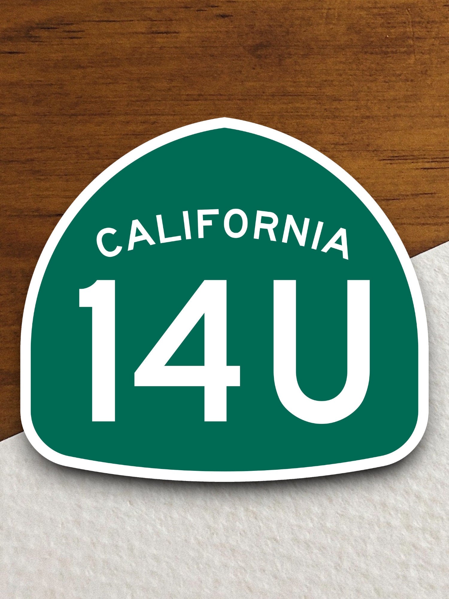 California state route 14U road sign sticker, road trip sticker, highway sign, room decor, travel sticker