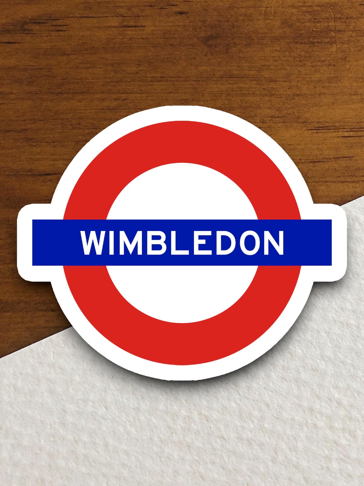 Wimbledon station sticker, the Underground Tube in London England, London tunnel souvenir sticker, road sign travel gift, Room Décor