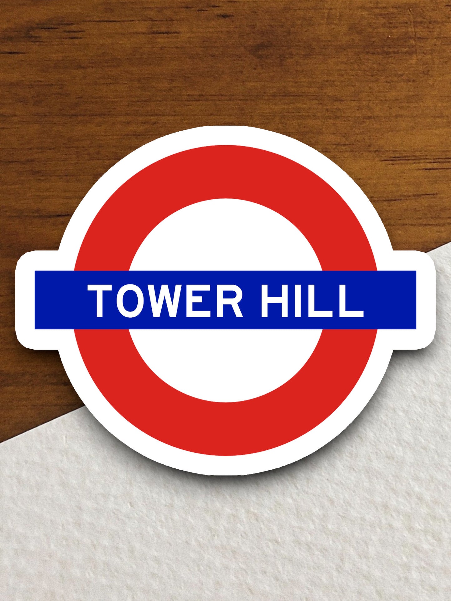 Tower Hill station sticker, the Underground Tube in London England, London tunnel souvenir sticker, road sign travel gift, Room Décor