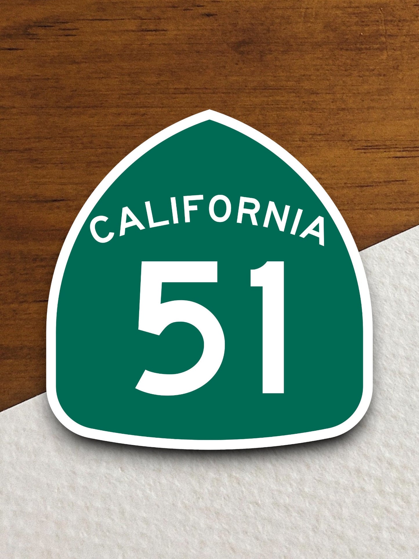 California state route 51 road sign sticker, road trip sticker, highway sign, room decor, travel sticker