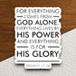 For Everything Comes From God Alone sticker, Religious Sticker, Faith Sticker, Worship Sticker, Christian Sticker, God sticker, Room Décor