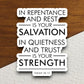 In Repentance and Rest is Your Salvation sticker, Religious Sticker, Faith Sticker, Worship Sticker, Christian Sticker, Scripture Sticker