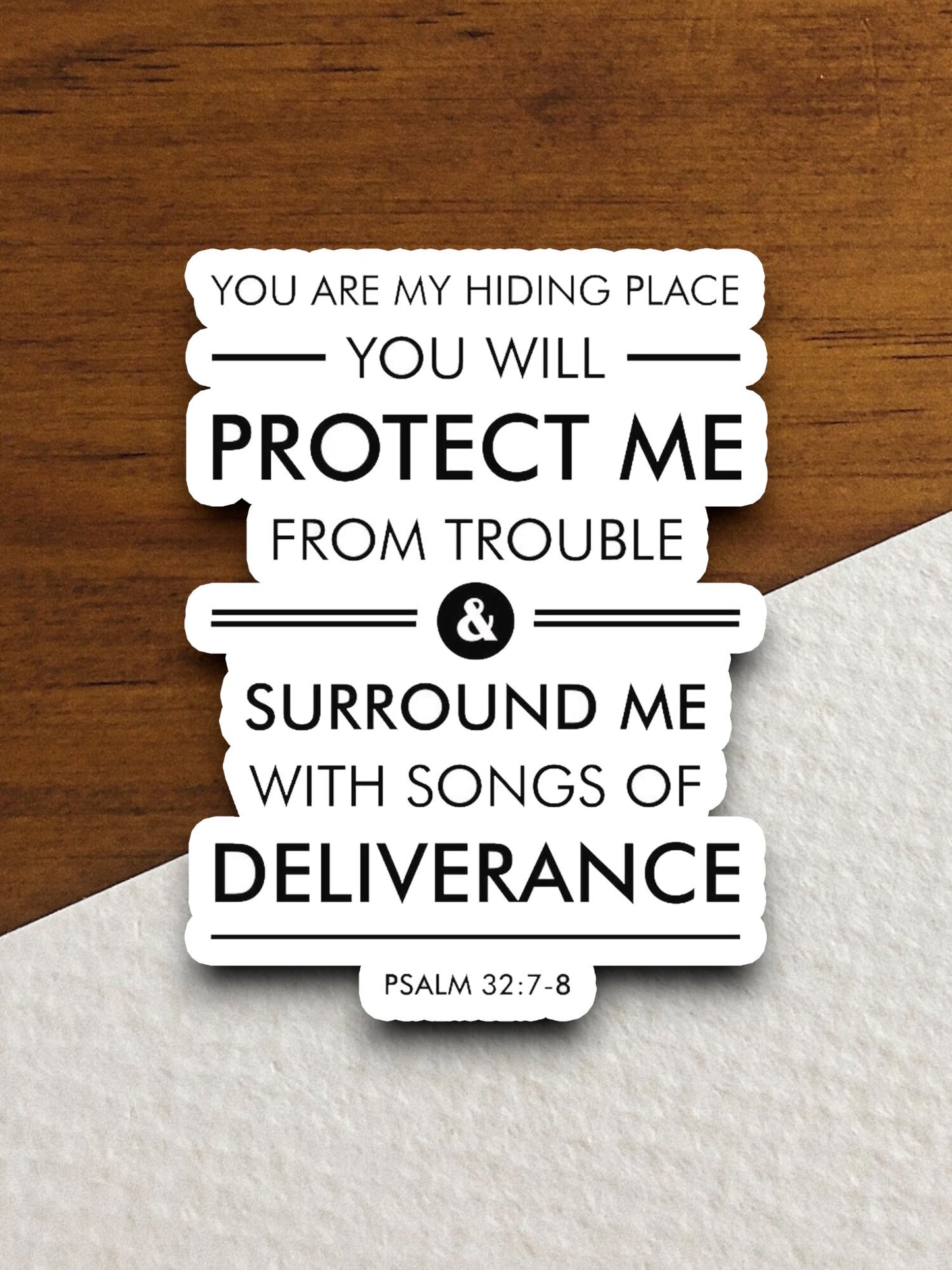 You Are My Hiding Place You Will Protect Me sticker, Religious Sticker, Faith Sticker, Worship Sticker, Christian Sticker, Scripture Sticker