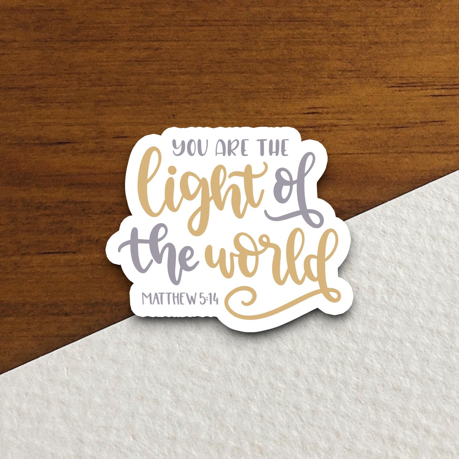 You are the light of the world sticker, Religious Sticker, Faith Sticker, Worship Sticker, Christian Sticker, Scripture Sticker, Room Décor