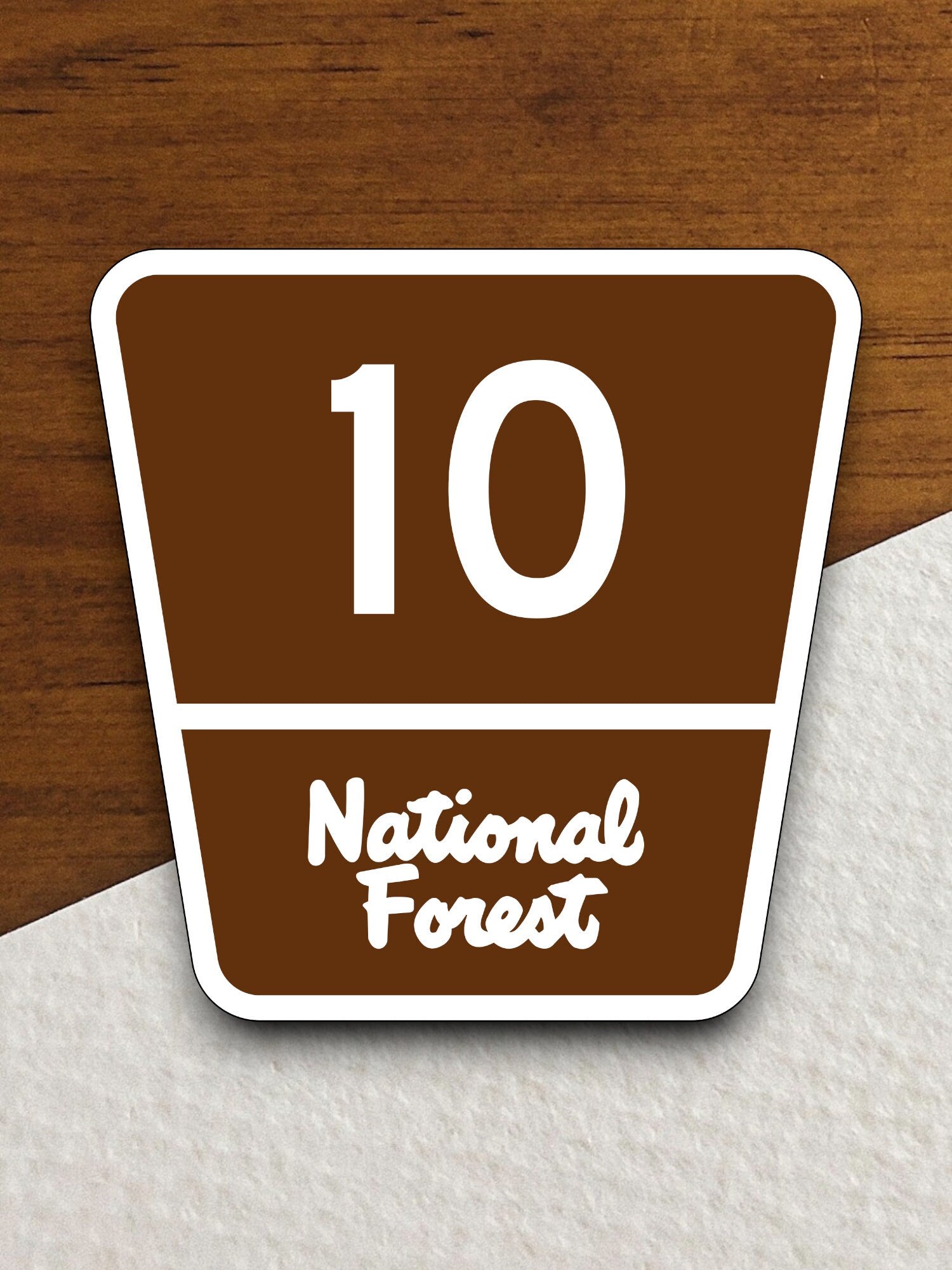 Forest Route 10 road sign sticker, road trip sticker, highway sign, room decor, travel sticker