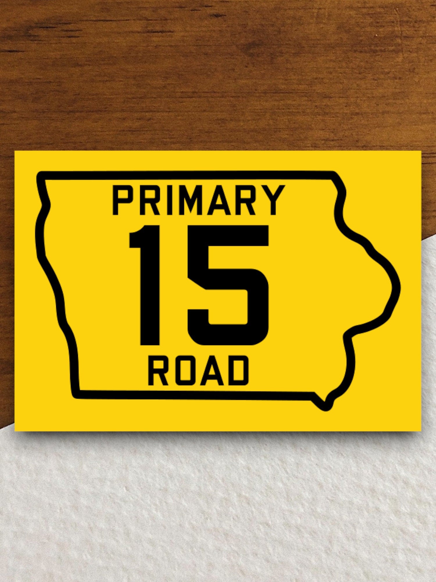 Iowa Primary 15 road sign sticker, road trip sticker, highway sign, room decor, travel sticker