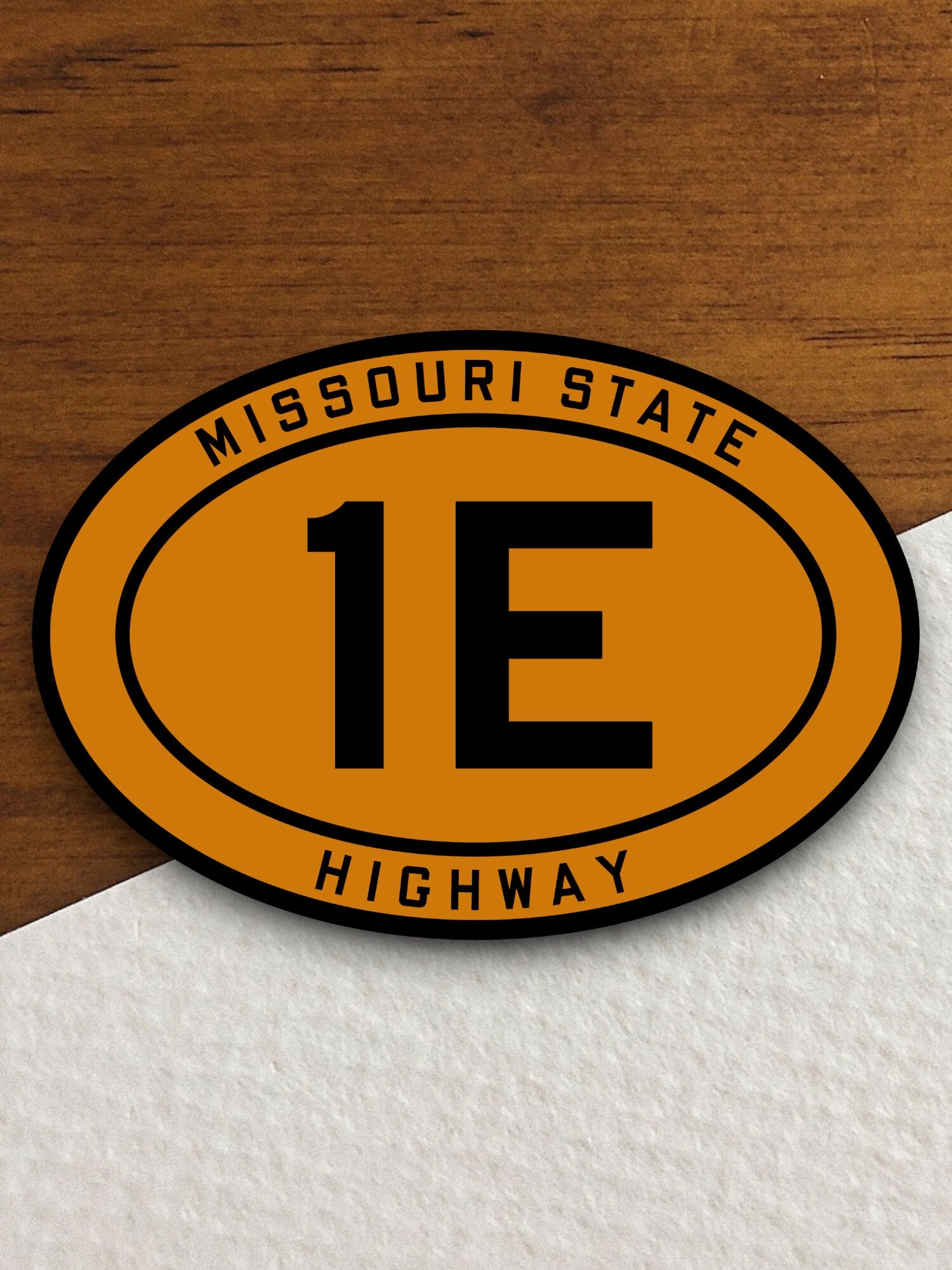 Missouri State Highway 1E road sign sticker, road trip sticker, highway sign, room decor, travel sticker