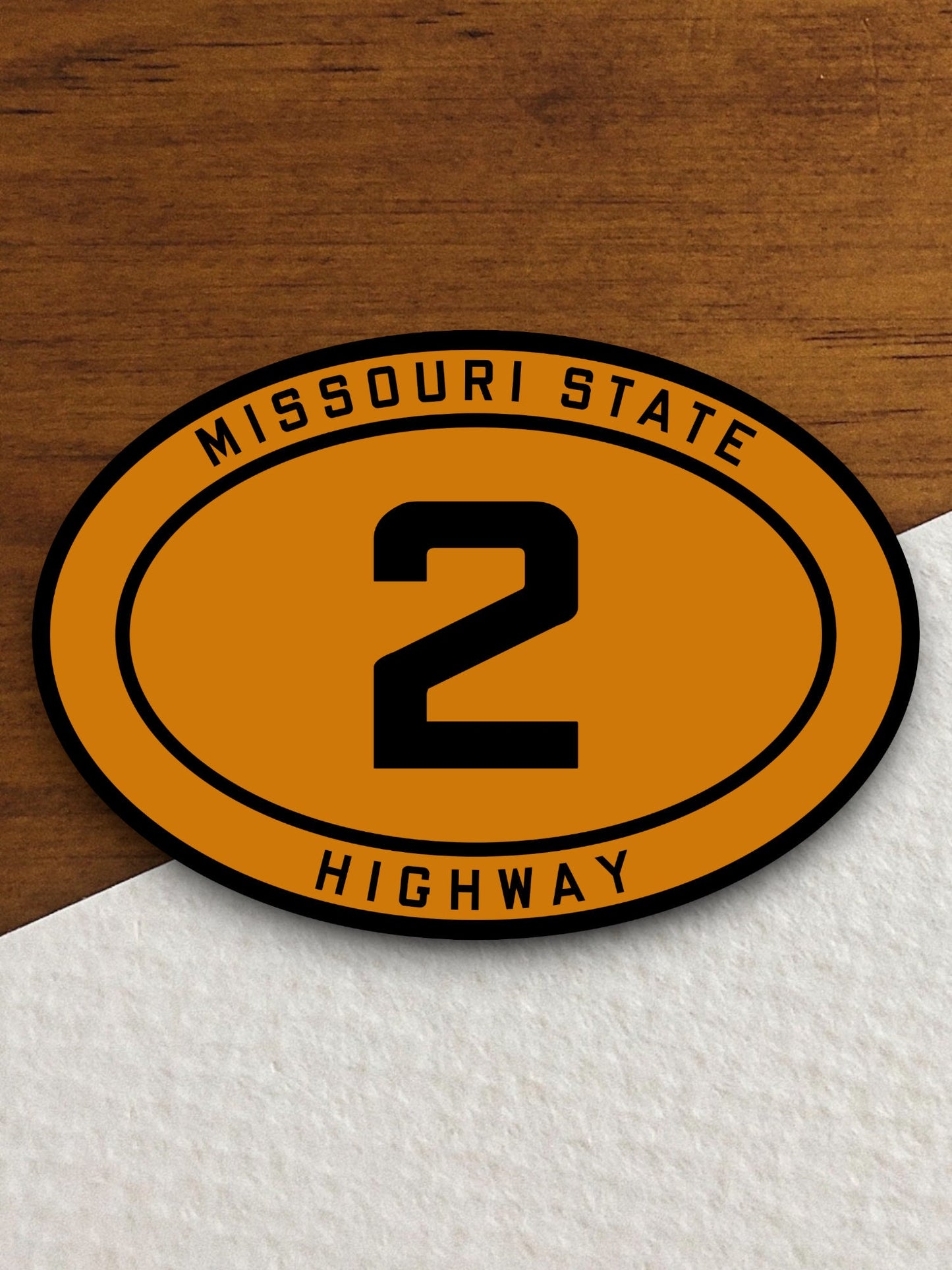 Missouri State Highway 2 road sign sticker, road trip sticker, highway sign, room decor, travel sticker