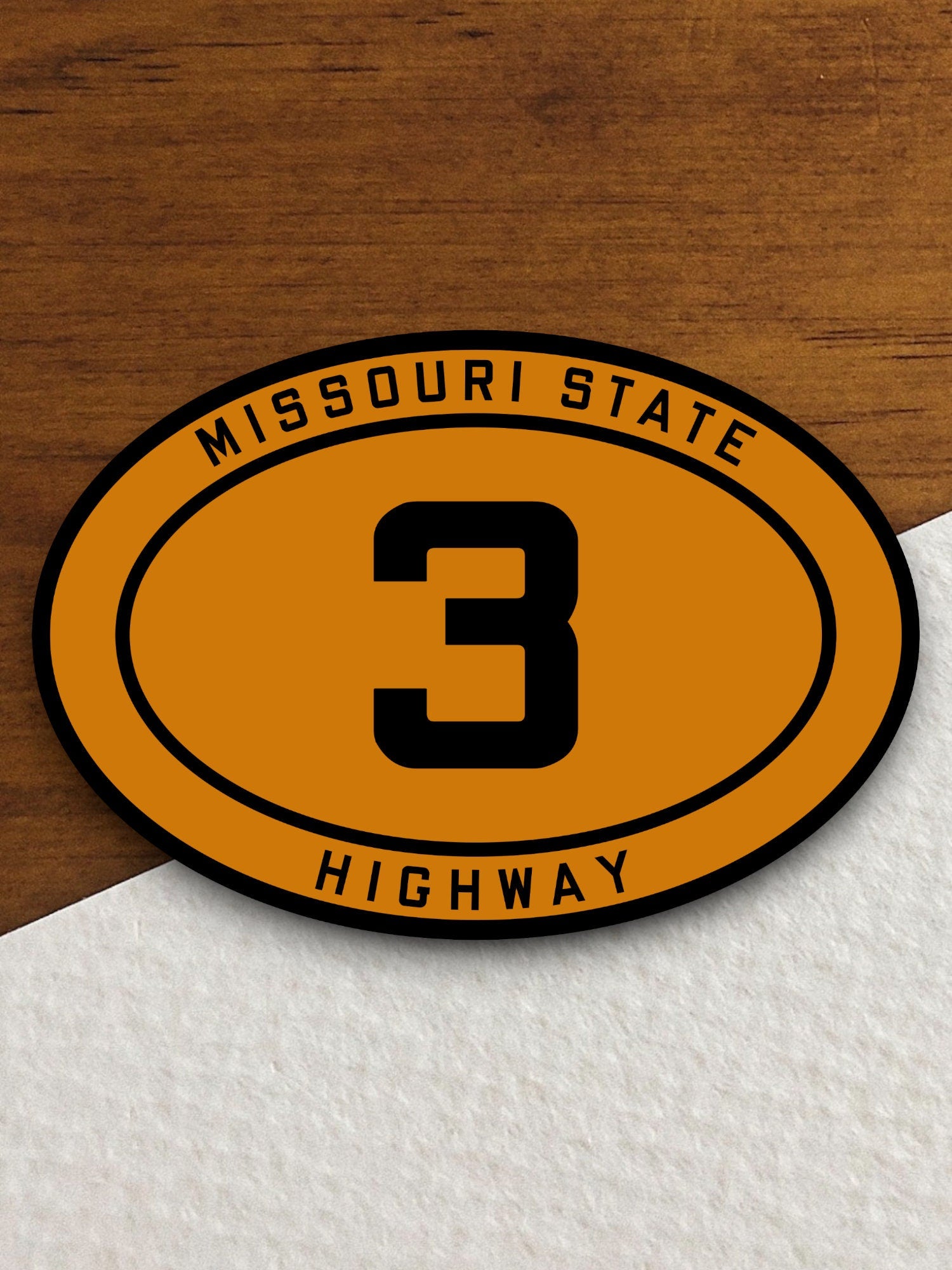 Missouri State Highway 3 road sign sticker, road trip sticker, highway sign, room decor, travel sticker