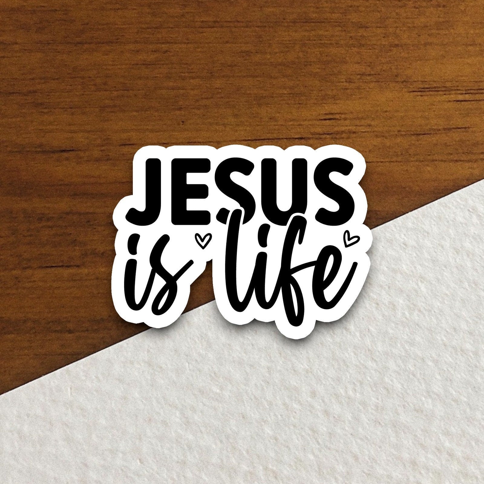 Jesus is Life sticker, Religious Sticker, Faith Sticker, Worship Sticker, Christian Sticker, Scripture Sticker, Room Décor