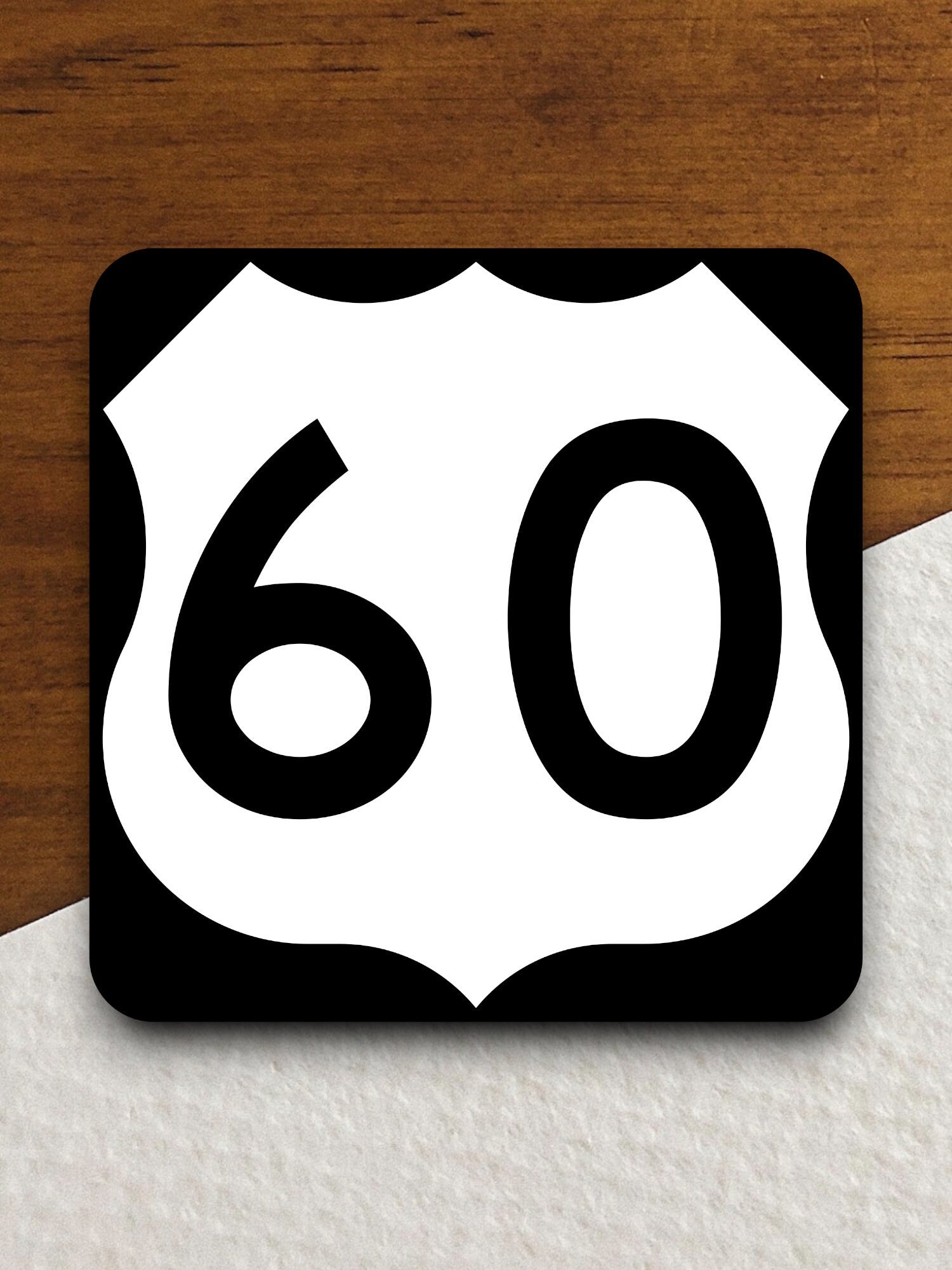 United States route 60 road sign sticker, road trip sticker, highway sign, room decor, travel sticker