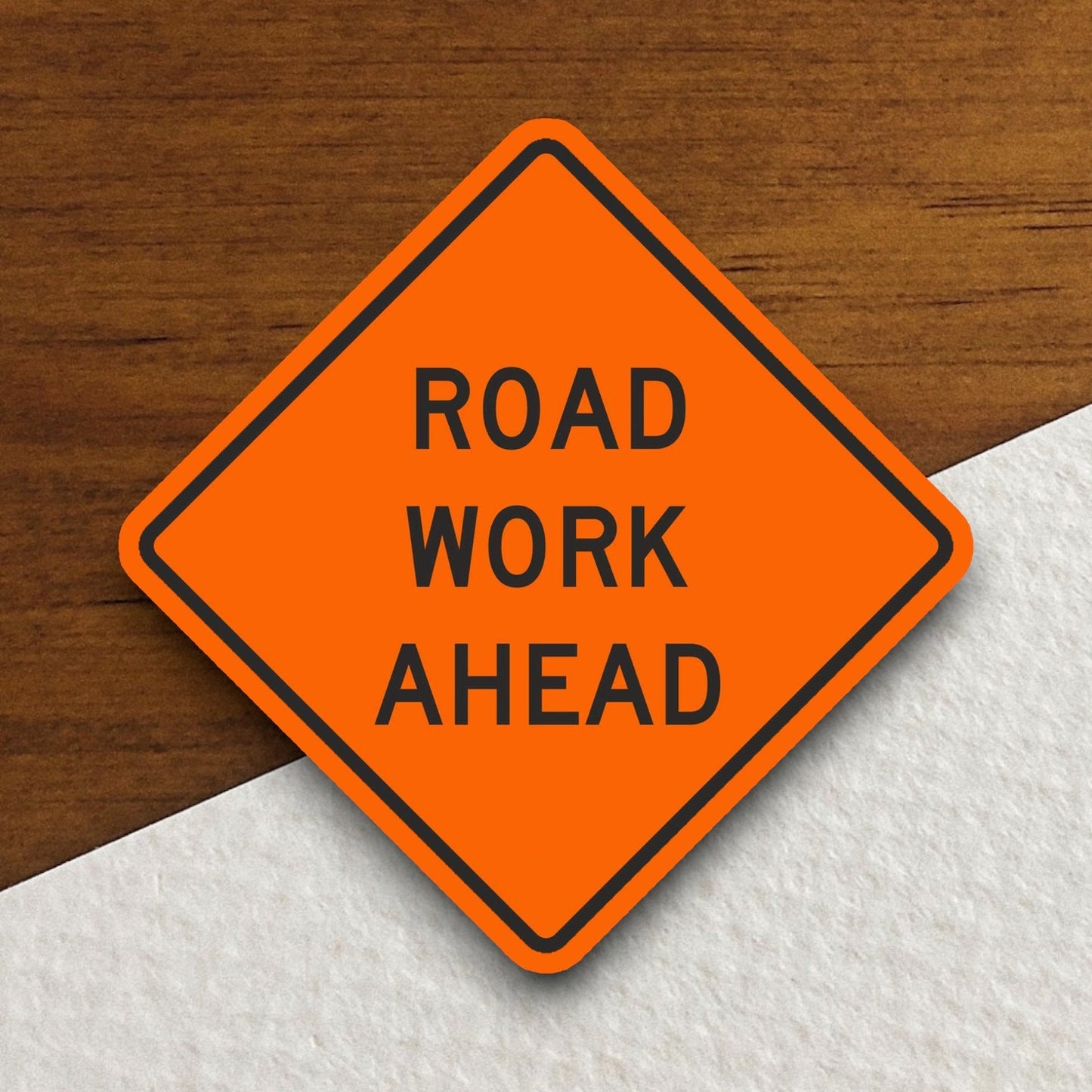 Road work ahead  road sign stickers, Room Decor, Traffic Sticker, Road Sign Decoration, Road Work Signs, Building Signs, Traffic Sign