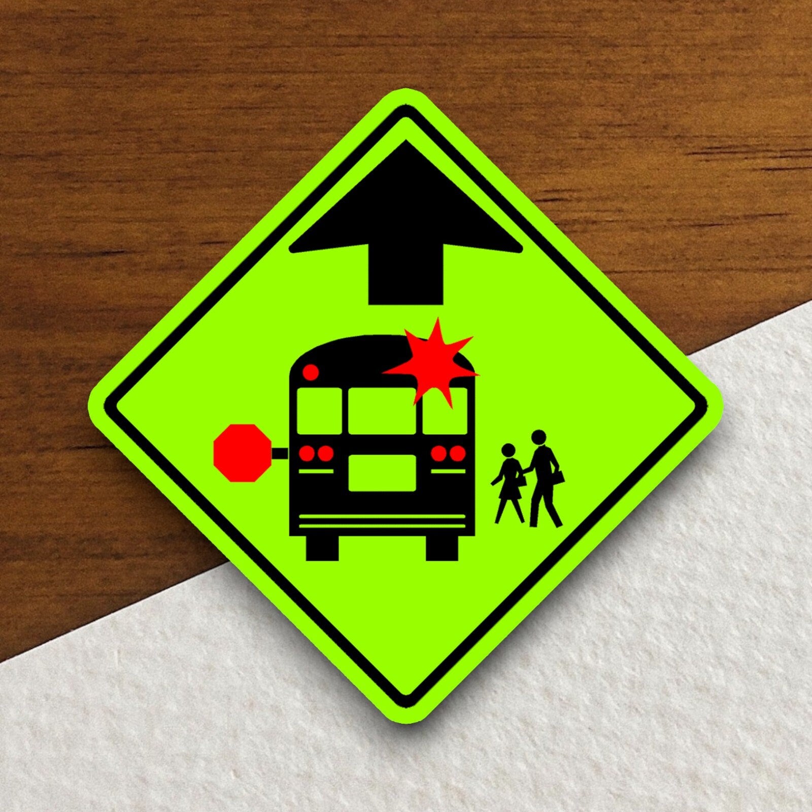 School Bus Zone Ahead  road sign stickers, Room Decor, Traffic Sticker, Road Sign Decoration, Road Work Signs, Building Signs, Traffic Sign