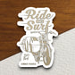 Ride and Surf Sticker, vacation sticker, travel sticker, room decor, water bottle sticker, laptop sticker