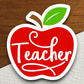 Teacher Sticker, Teacher Sticker, Education Sticker, School Sticker, Cute Sticker, Room Decor, Apple Sticker, Back to School