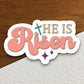 Cross with He is Risen sticker, Easter sticker, Religious Sticker, Faith Sticker, Worship Sticker, Christian Sticker, cross sticker