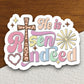 Church cross with He Is Risen Indeed sticker, Easter sticker, Religious Sticker, Faith Sticker, laptop decal, cross sticker, Church sticker