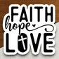 Faith hope love sticker, hope sticker, cross sticker, Religious Sticker, Faith Sticker, Worship Sticker, Christian Sticker, planner sticker