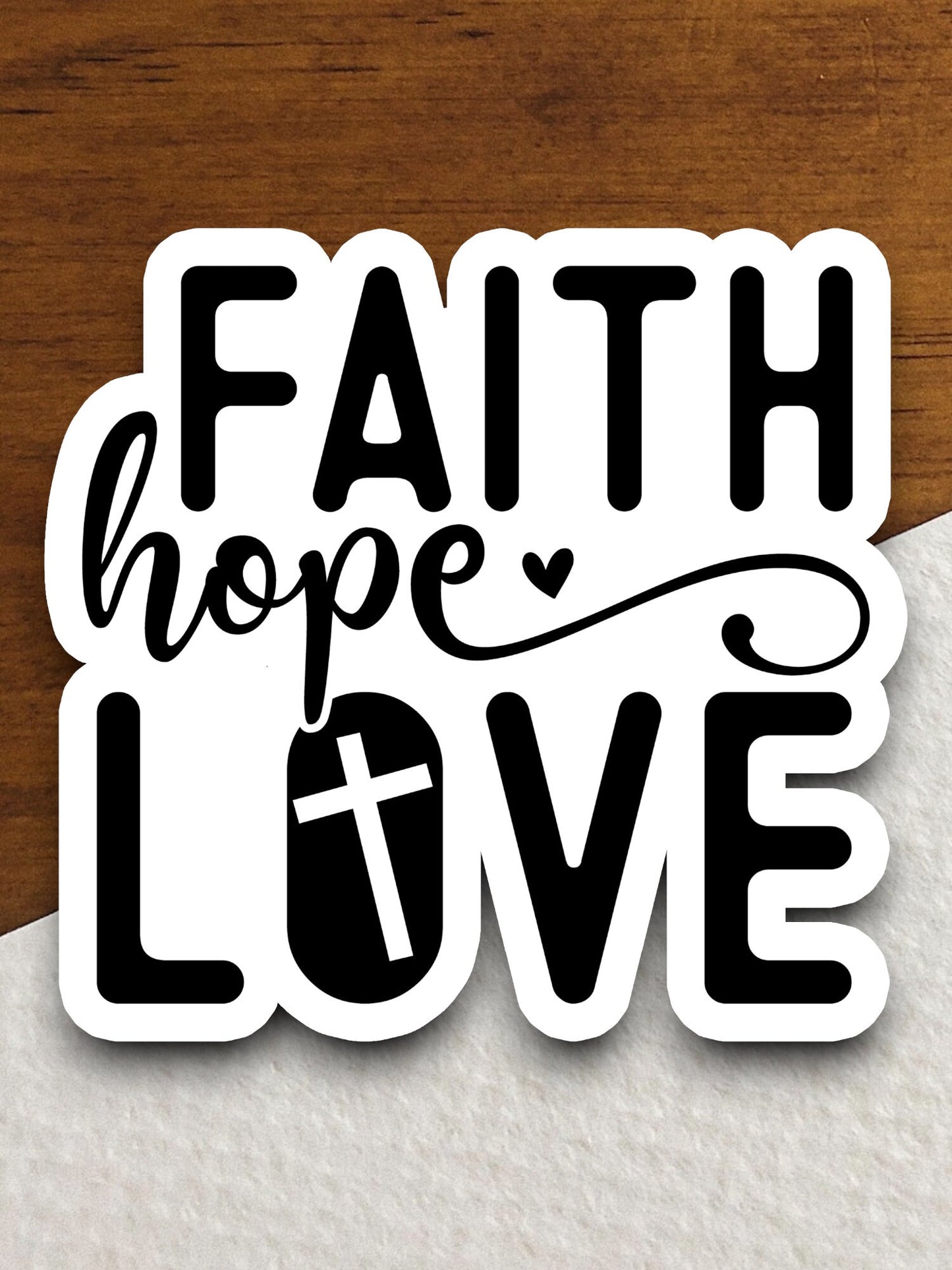 Faith hope love sticker, hope sticker, cross sticker, Religious Sticker, Faith Sticker, Worship Sticker, Christian Sticker, planner sticker