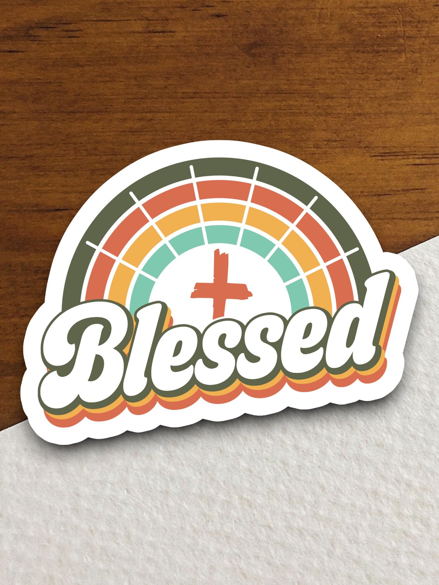 Blessed sticker, sunshine sticker, cross sticker, Religious Sticker, Faith Sticker, Worship Sticker, Christian Sticker, Scripture Sticker